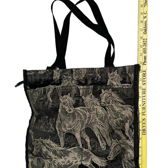 2 Pcs Set Protocol Equine Horse Tapestry Travel Luggage Shoulder And Tote Bag - Picture 6 of 11